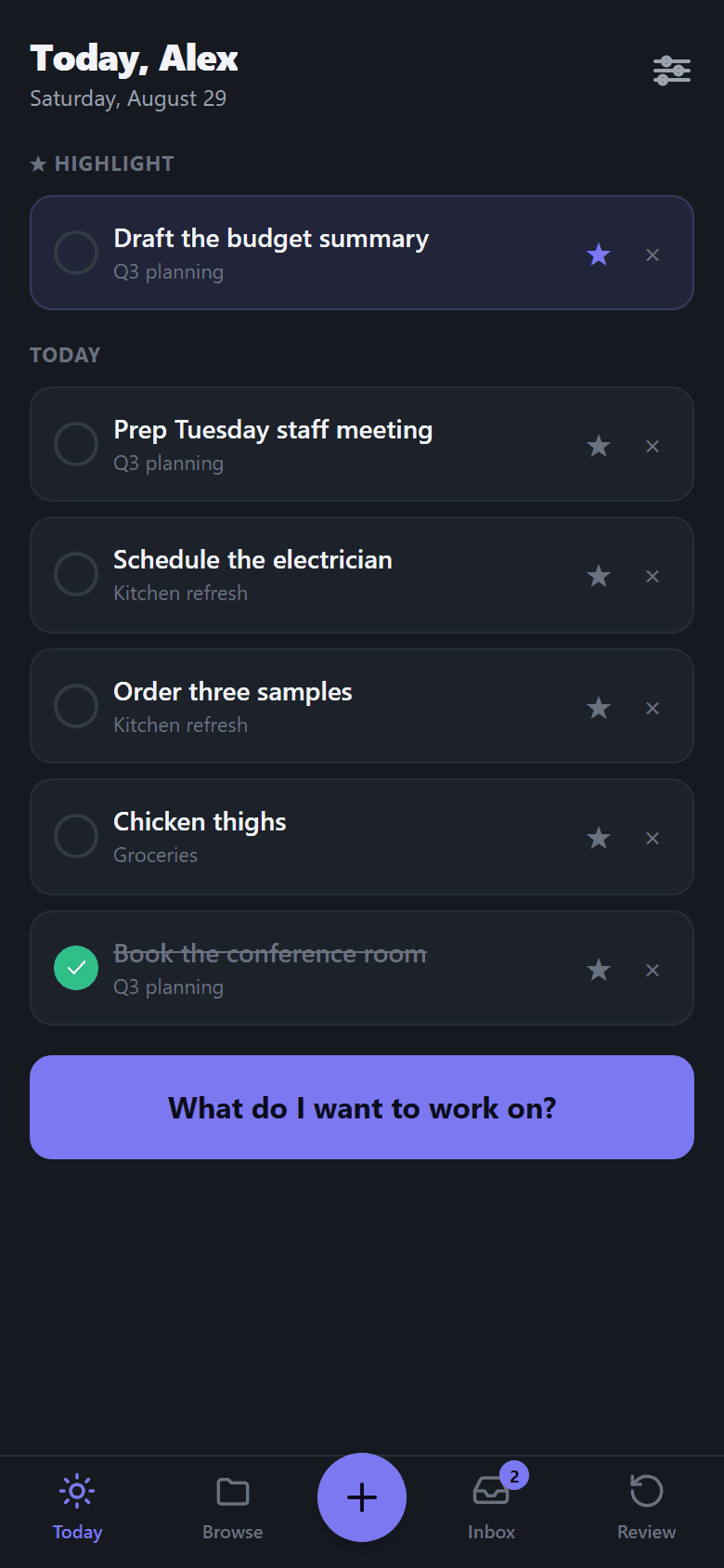 To-Do app on a phone