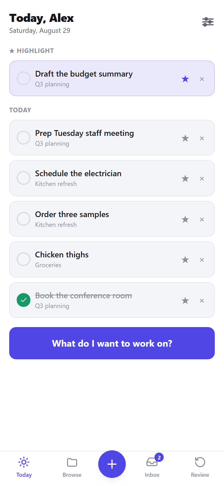 To-Do app on a phone